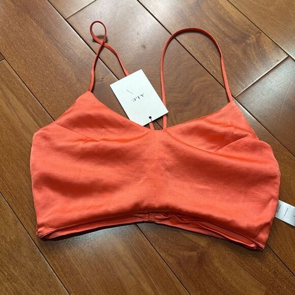 NWT ALC Pleated Coral Crop Camisole Top size 2 - Picture 8 of 12